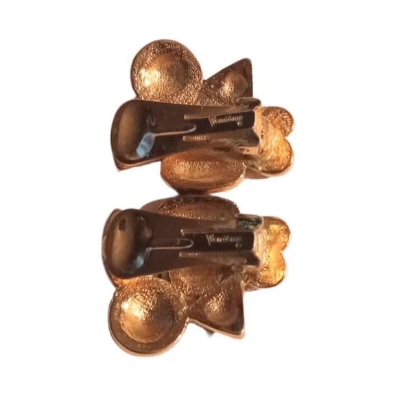 3 Vintage Vendome 1980s Signed Clip Earrings - Picture 3 of 7
